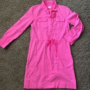 J. Crew pink denim dress